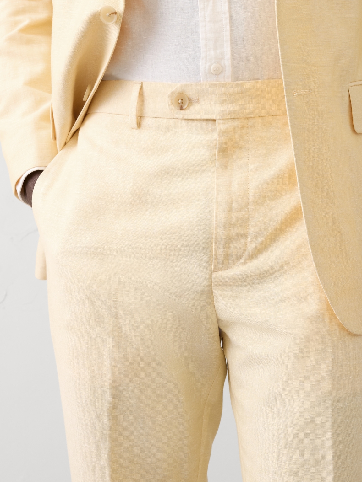 Linen-Blend Suit Trouser
