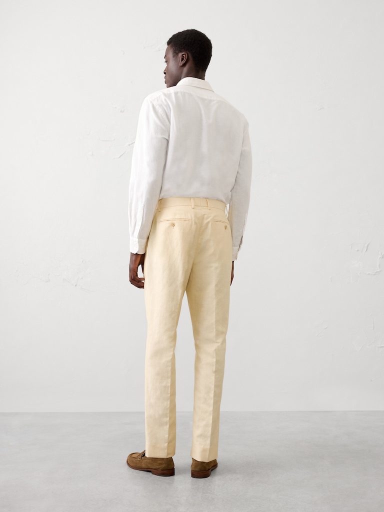 Tailored-Fit Linen-Blend Suit Trouser