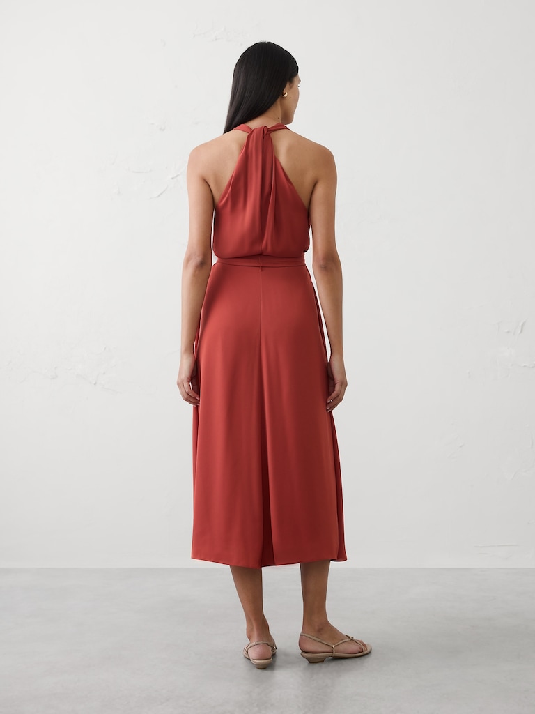 Tie-Waist Midi Dress