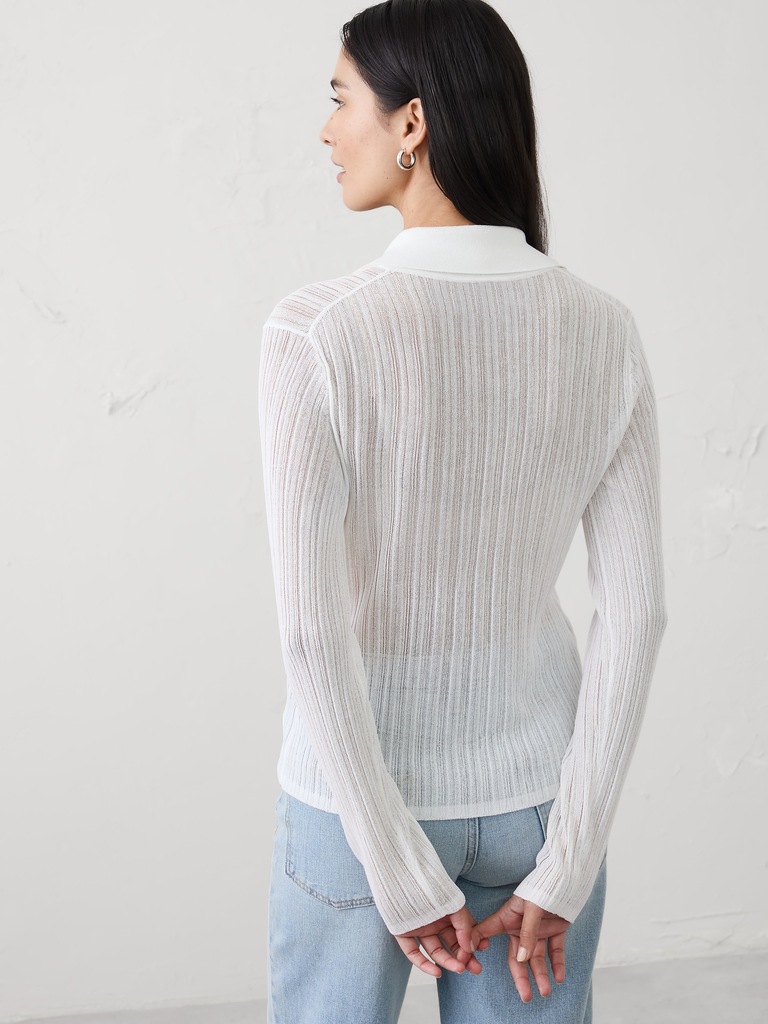 Sheer Cardigan Sweater
