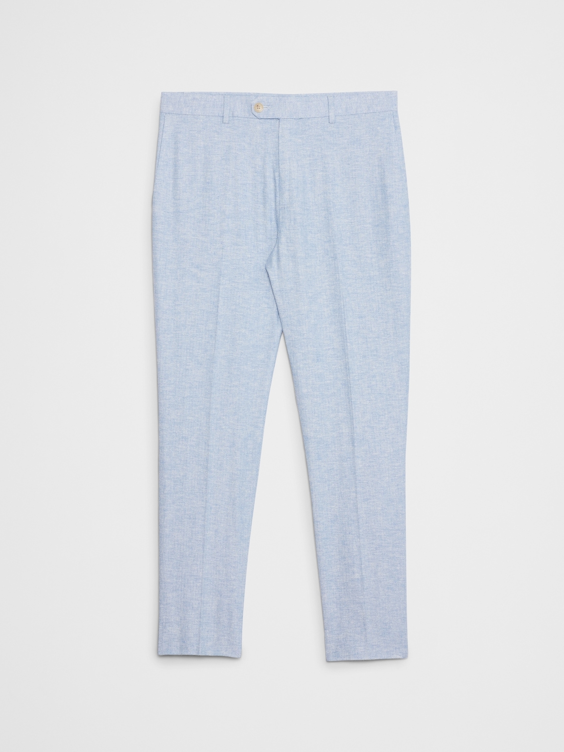 Linen-Blend Herringbone Suit Trouser