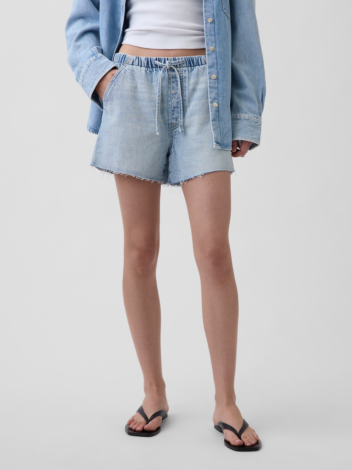 3.5” UltraSoft Low Slung Easy Denim Shorts