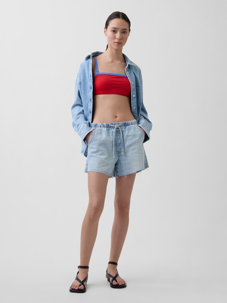 UltraSoft Low Slung Easy Denim Shorts