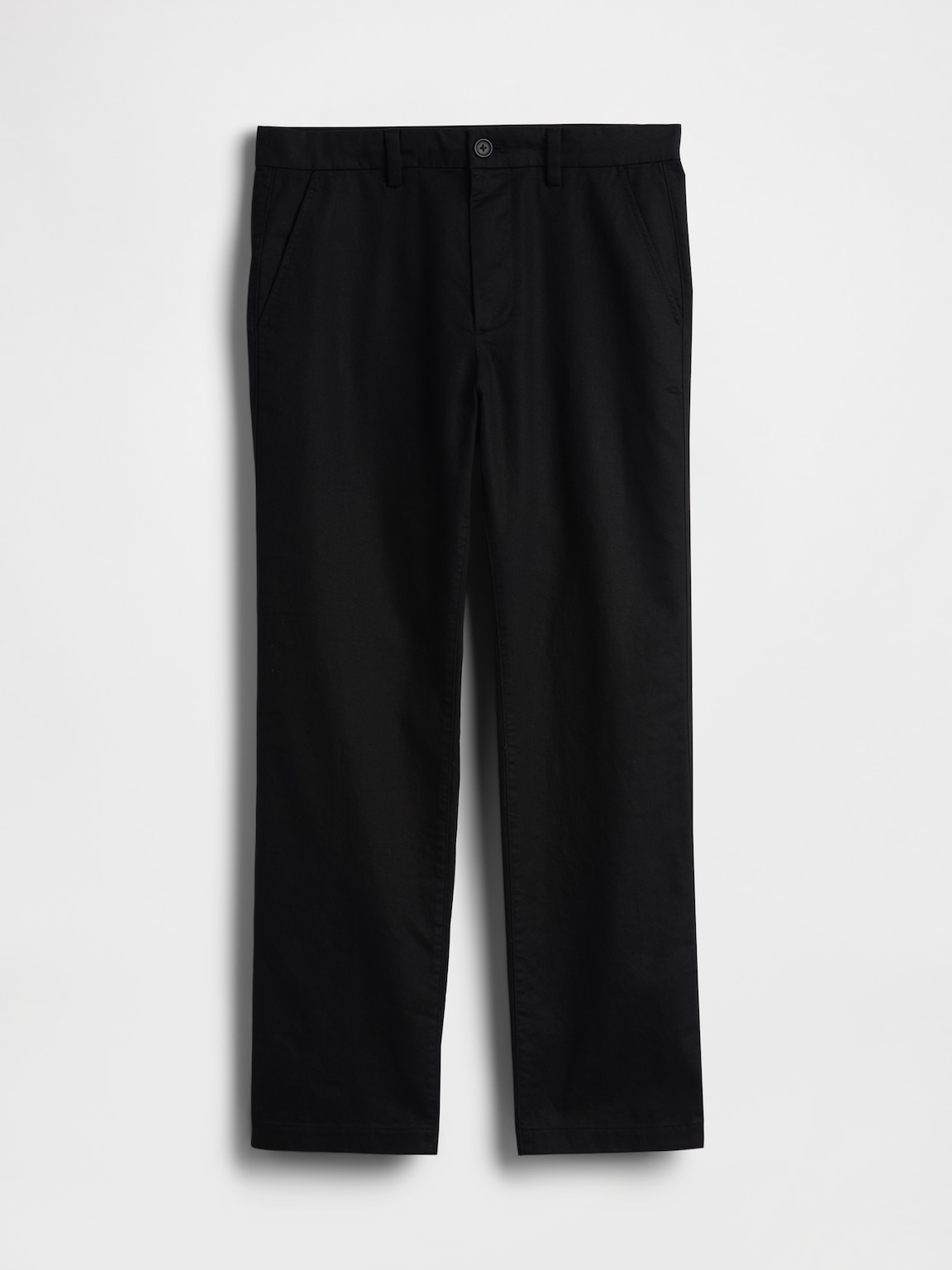 Linen-Cotton Relaxed Straight Trousers