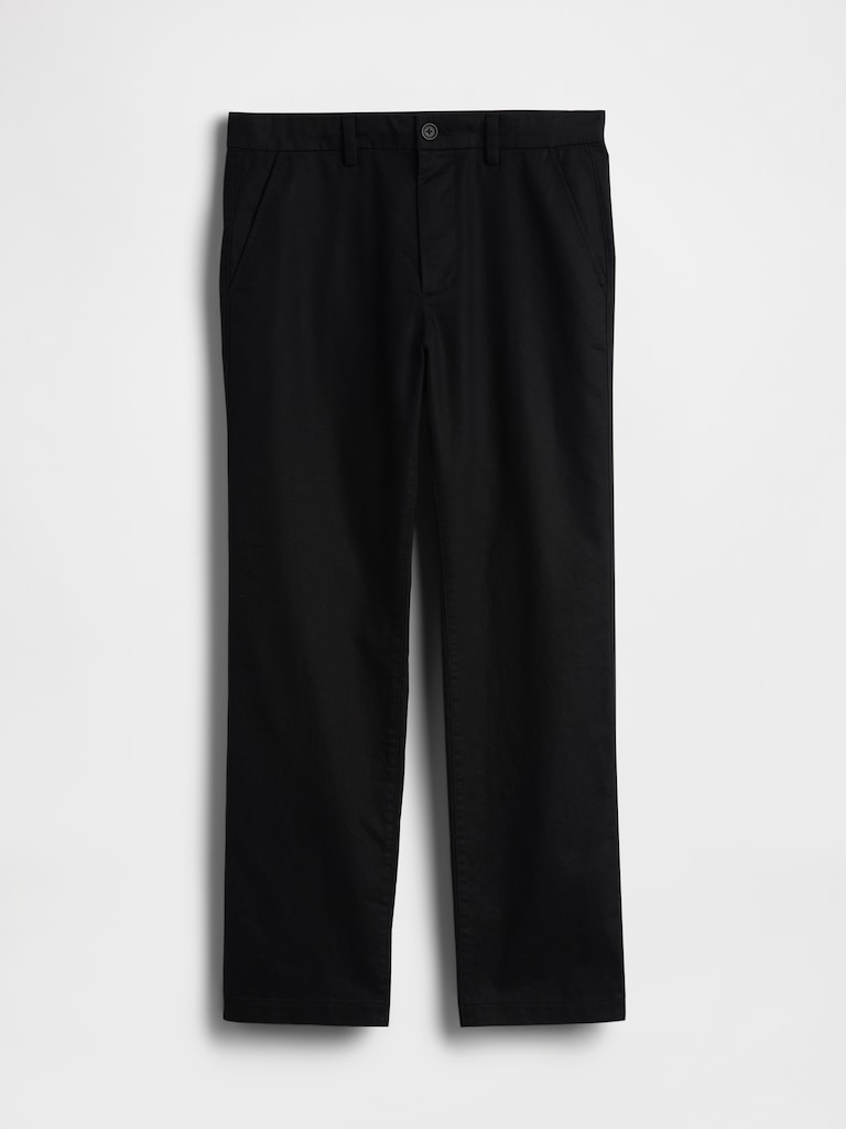 Linen-Cotton Relaxed Straight Pants