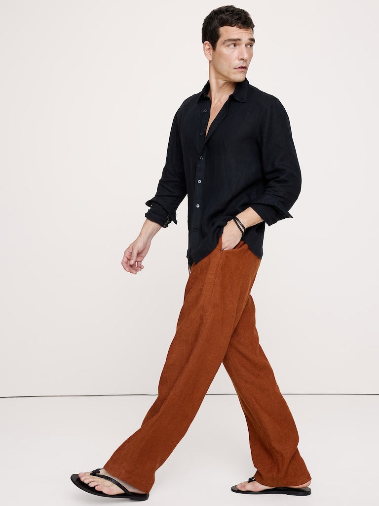 Relaxed Linen Pull-on Beach Pant