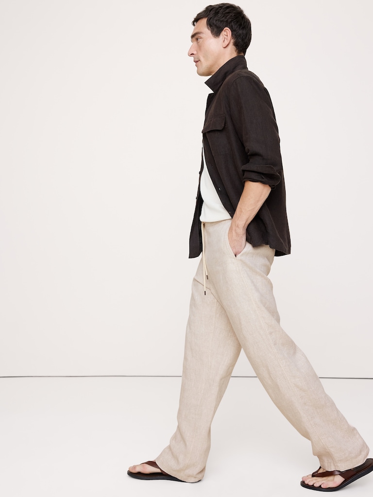 Relaxed Linen Pull-on Beach Pant