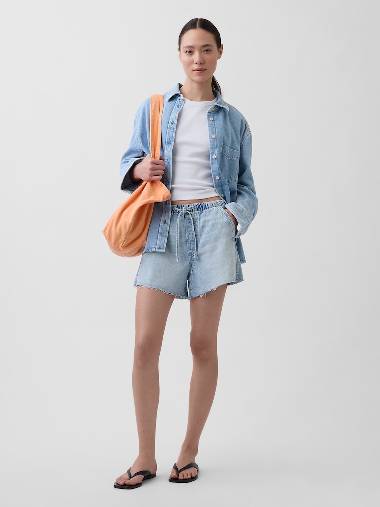 UltraSoft Low Slung Easy Denim Shorts