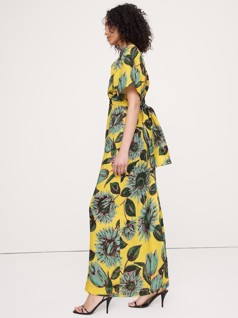 Linen Sweetheart Maxi Dress