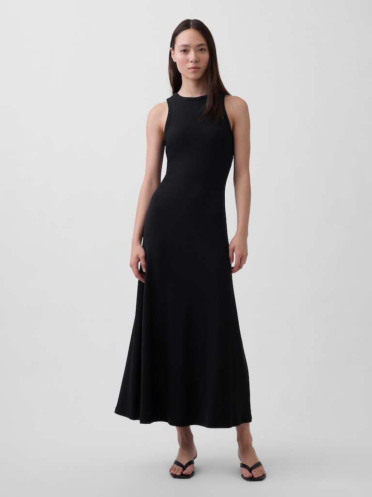 Modern Rib Shelf-Bra Maxi Dress