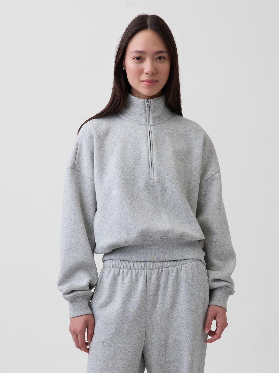 VintageSoft Oversized Half-Zip Wedge Pullover