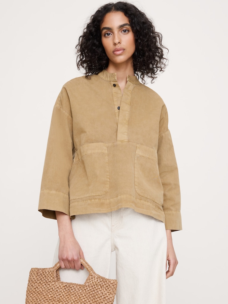 Cotton Popover Top