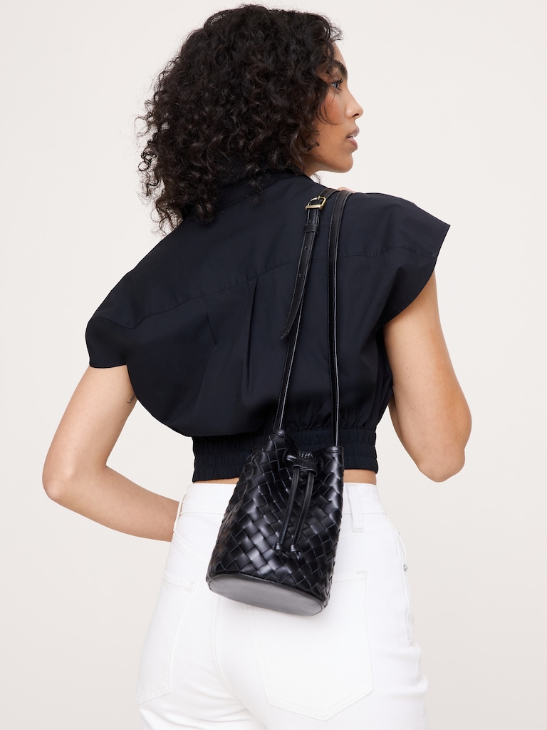 Cotton Poplin Super-Cropped Shirt