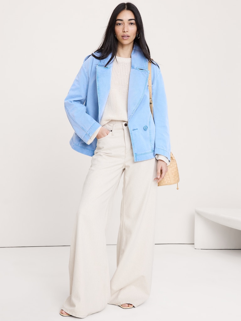 Cotton Twill Peacoat