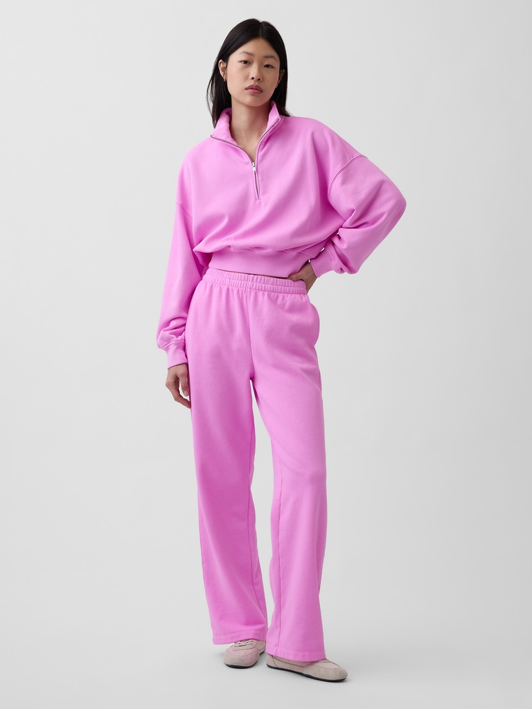 VintageSoft Oversized Half-Zip Wedge Pullover