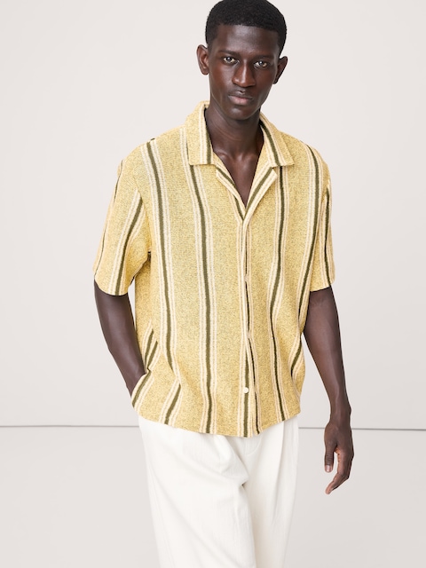 Men's Yellow Casual Shirts | Banana Republic
