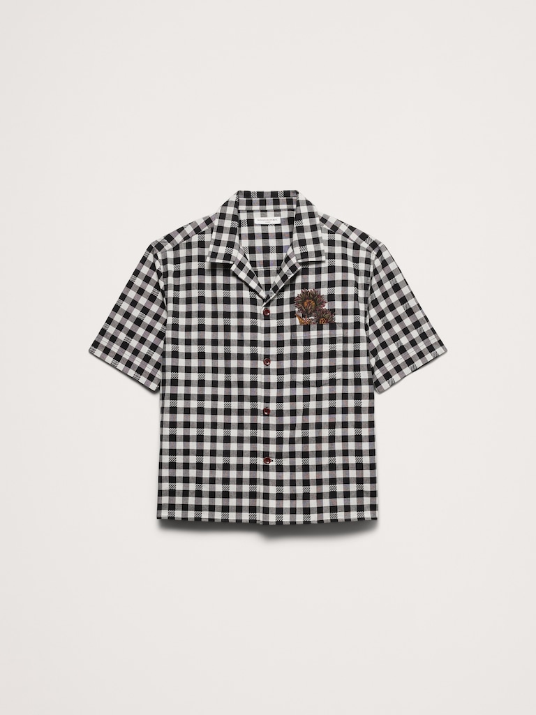 Relaxed-Fit Embroidered Cotton Resort Shirt