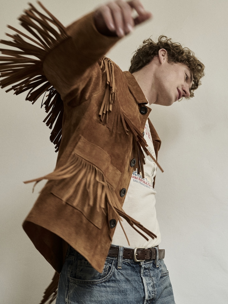 Suede Fringe Jacket