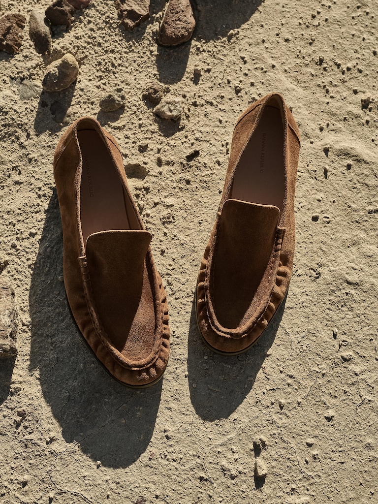 Suede Moc-Toe Loafer