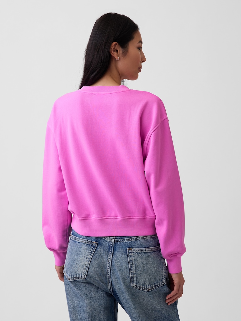 VintageSoft Oversized V-Neck Sweatshirt