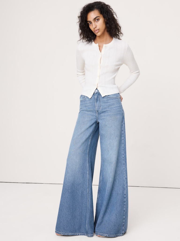 Crinkle Knit Cropped Cardigan