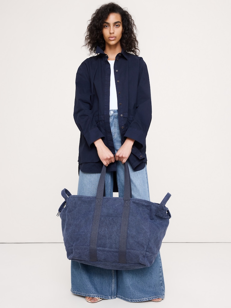 Large Cotton Canvas Weekender Bag