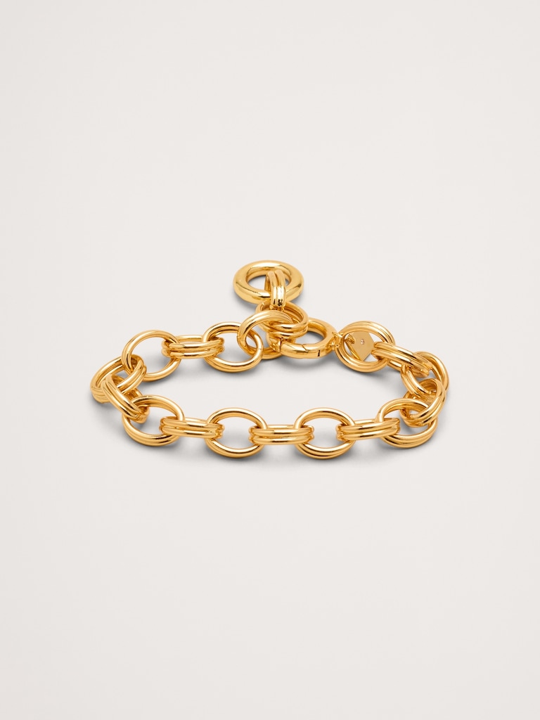 Double Oval Link Chain Bracelet