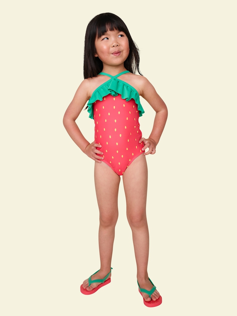 Ruffled One-Piece Swimsuit for Toddler Girls