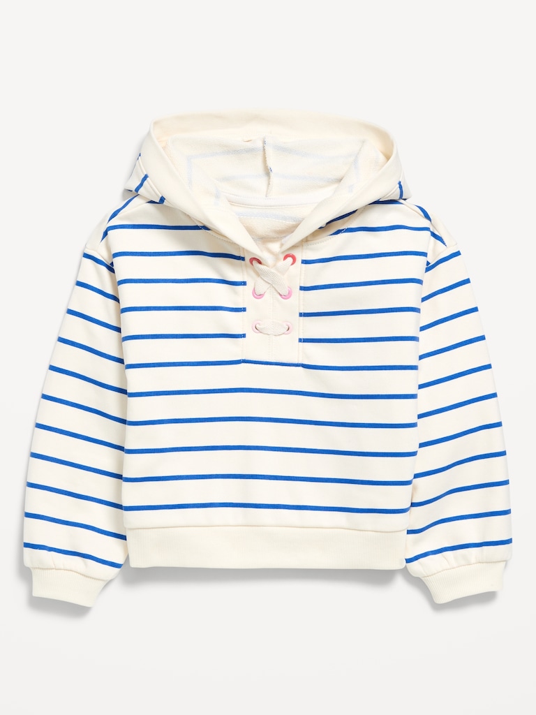 Oversized Lace-Up Sweatshirt for Toddler Girls