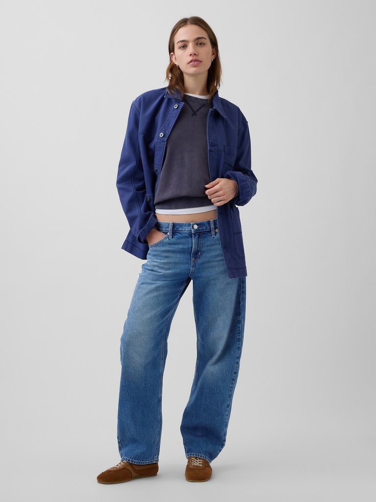 Low Rise Barrel Jeans