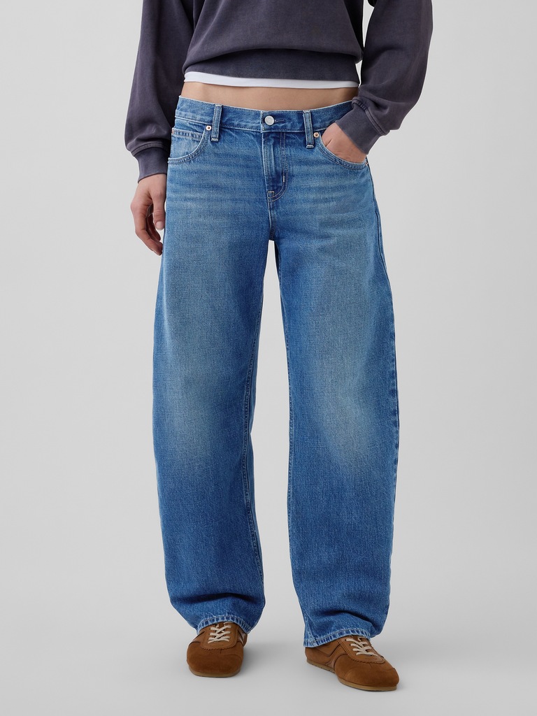 Low Rise Barrel Jeans