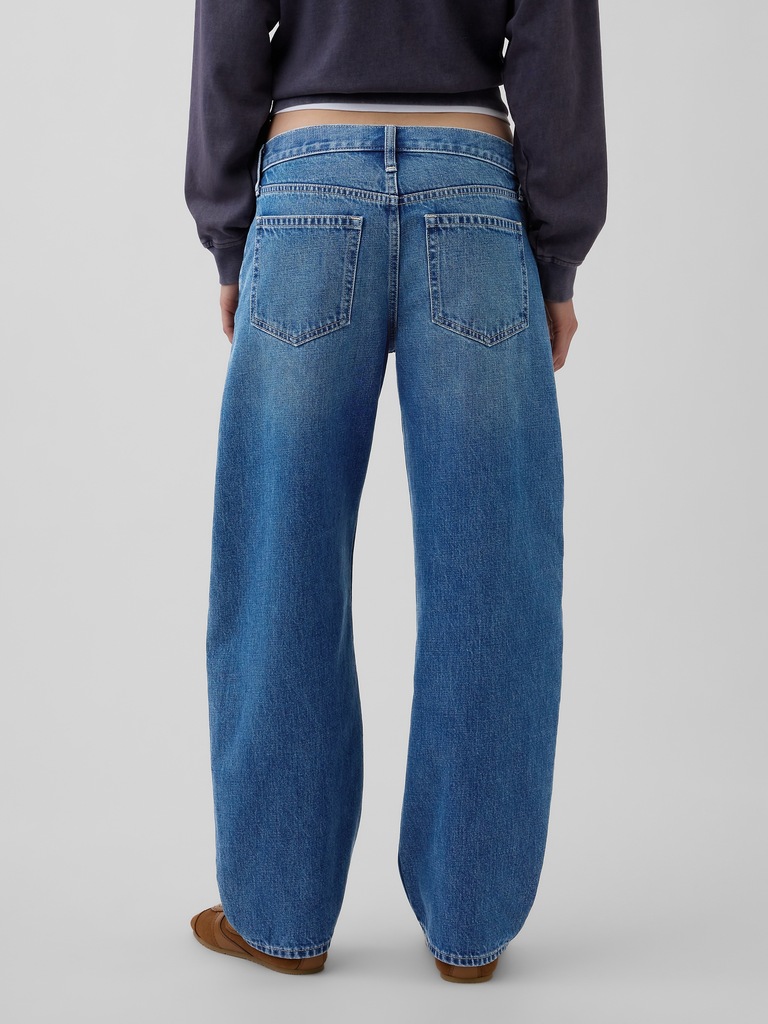 Low Rise Barrel Jeans