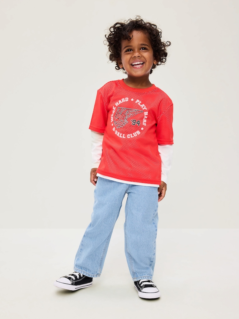 Baggy Carpenter Utility Jeans for Toddler Boys