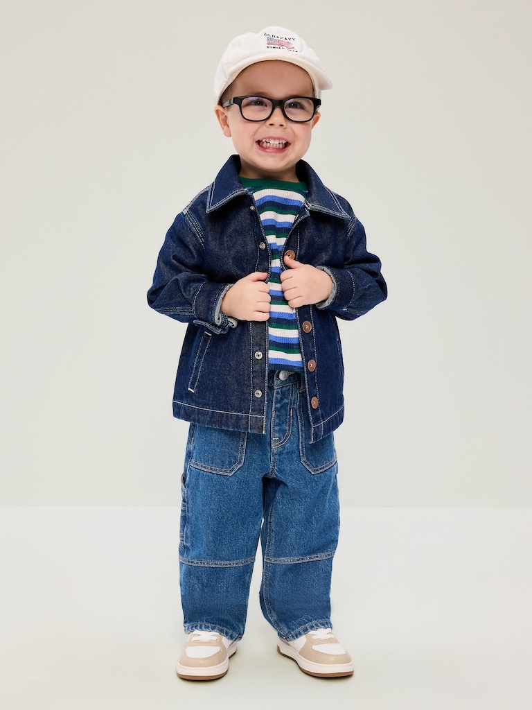 Baggy Carpenter Utility Jeans for Toddler Boys
