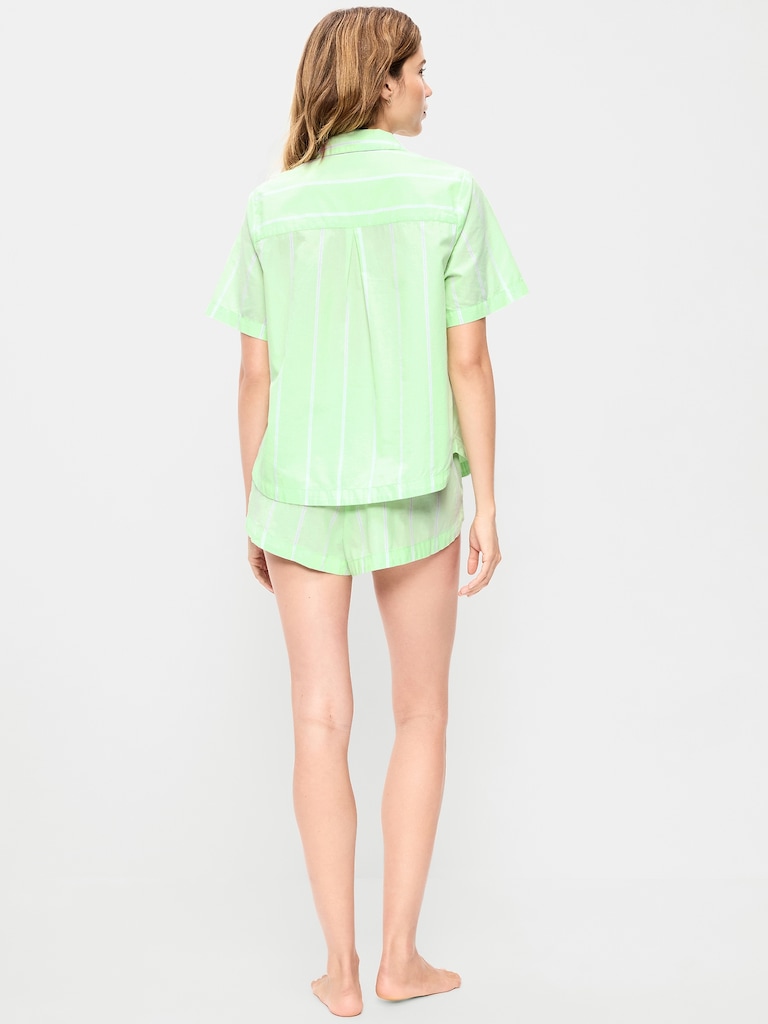 Poplin Pajama Short Set