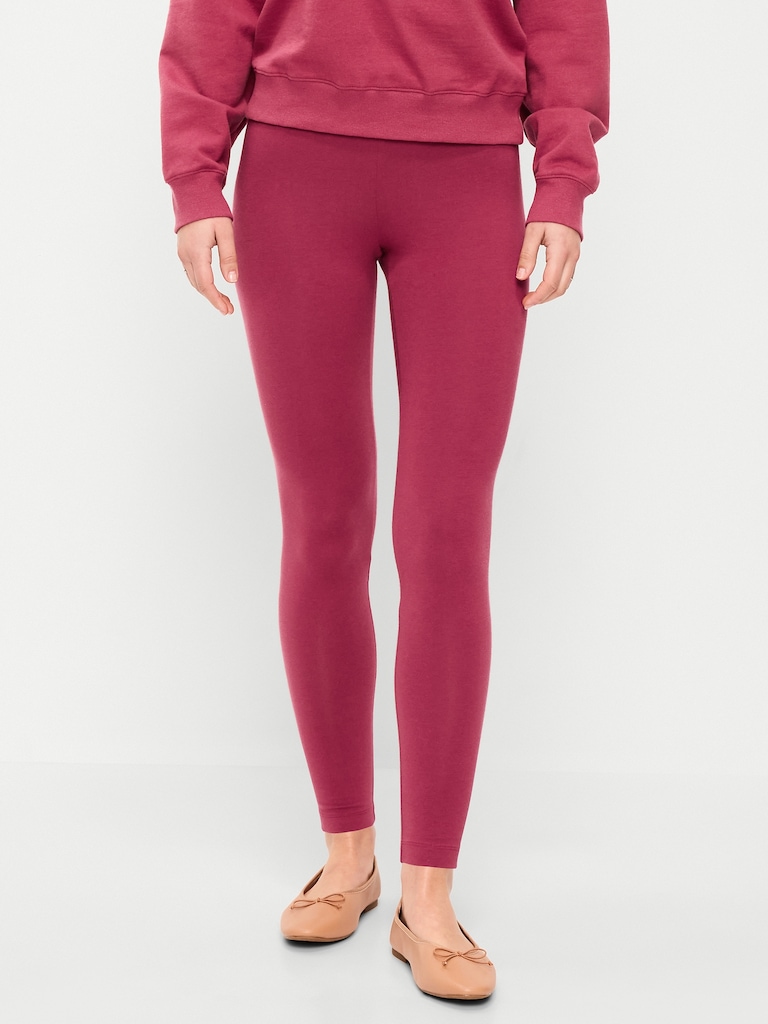 High-Waisted Jersey Fashion Layering Leggings