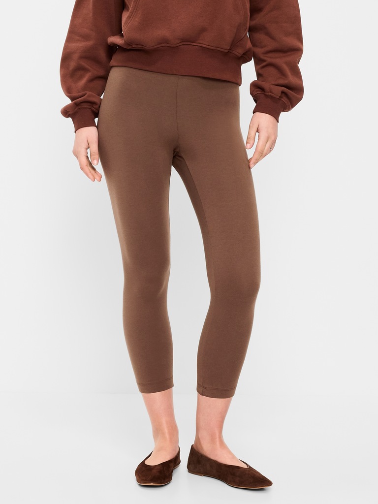 High-Waisted Fashion Layering Cropped Legging