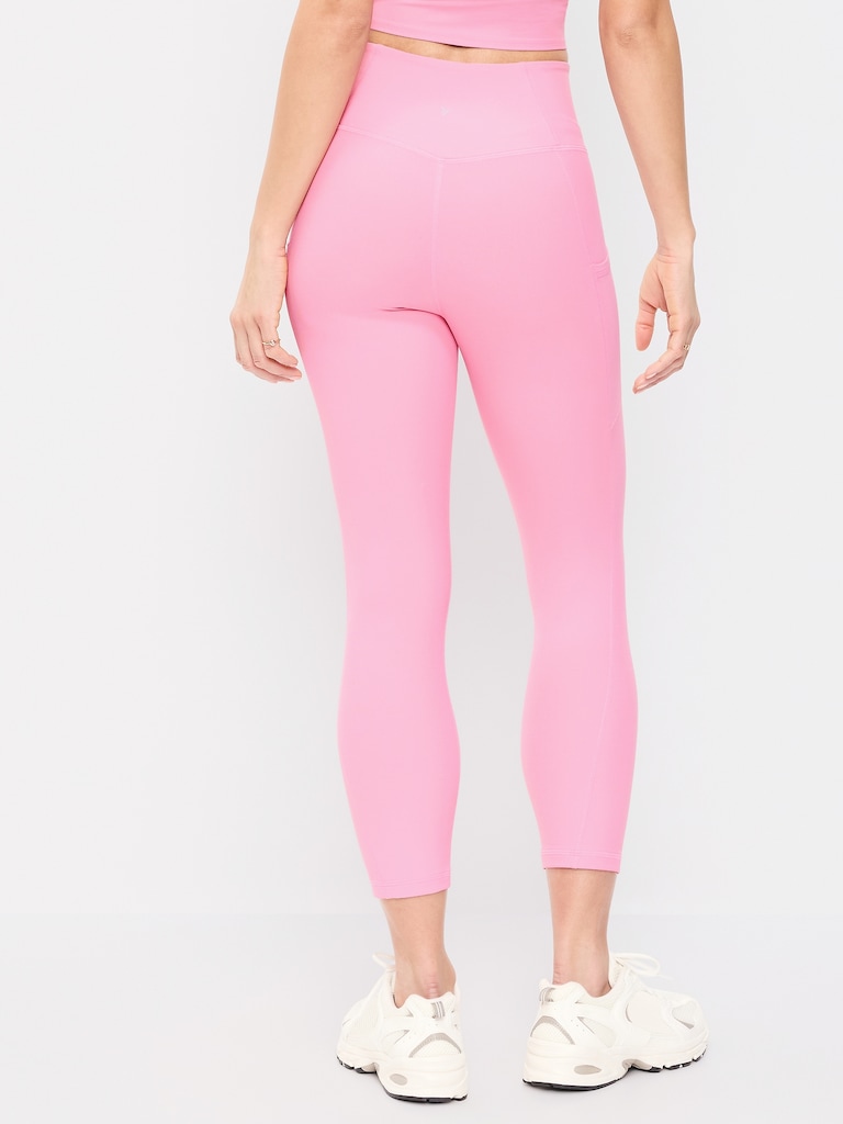 High-Waisted PowerSoft Crop Pocket Leggings