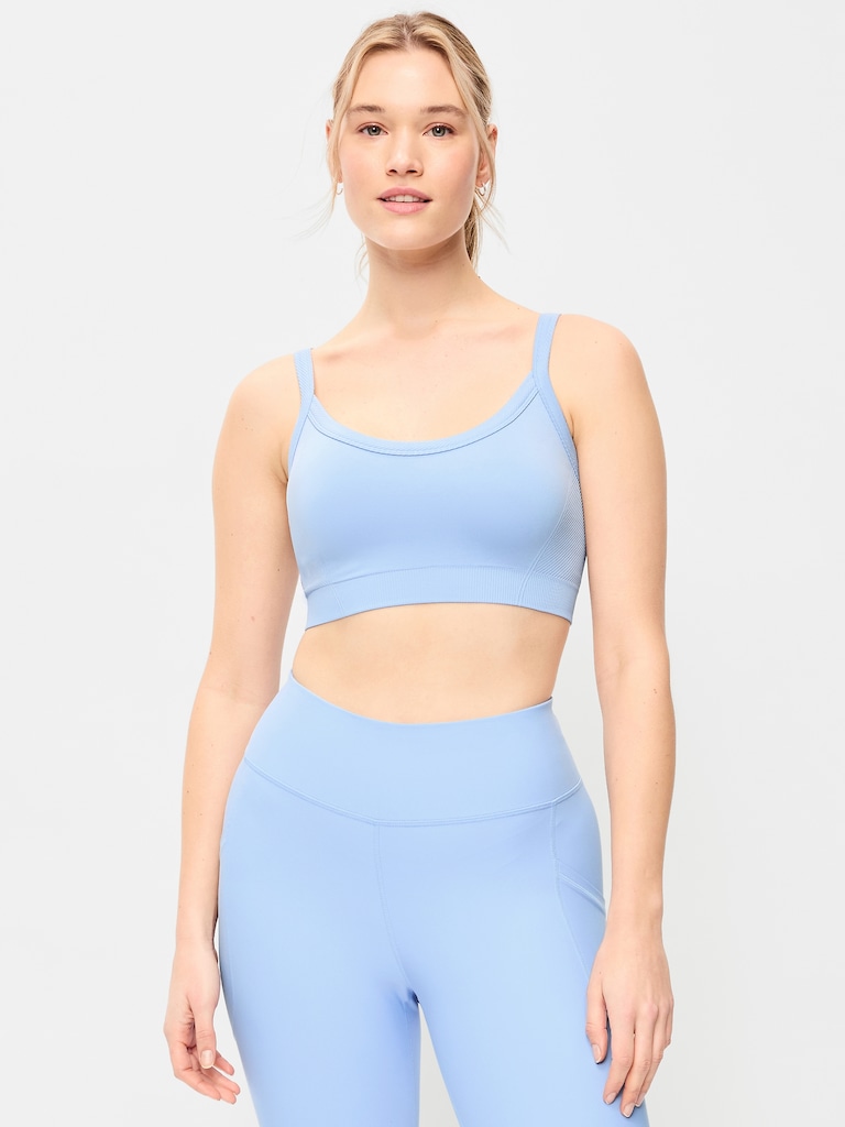 Light Support Fluid Seamless Ribbed Sports Bra