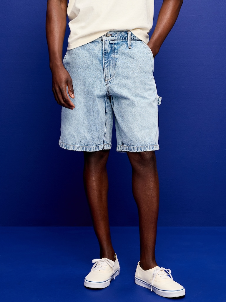 Baggy Tech Carpenter Jean Shorts-- 10-inch inseam