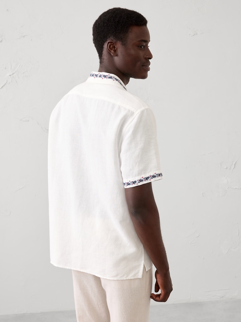 Standard-Fit Embroidered Resort Shirt