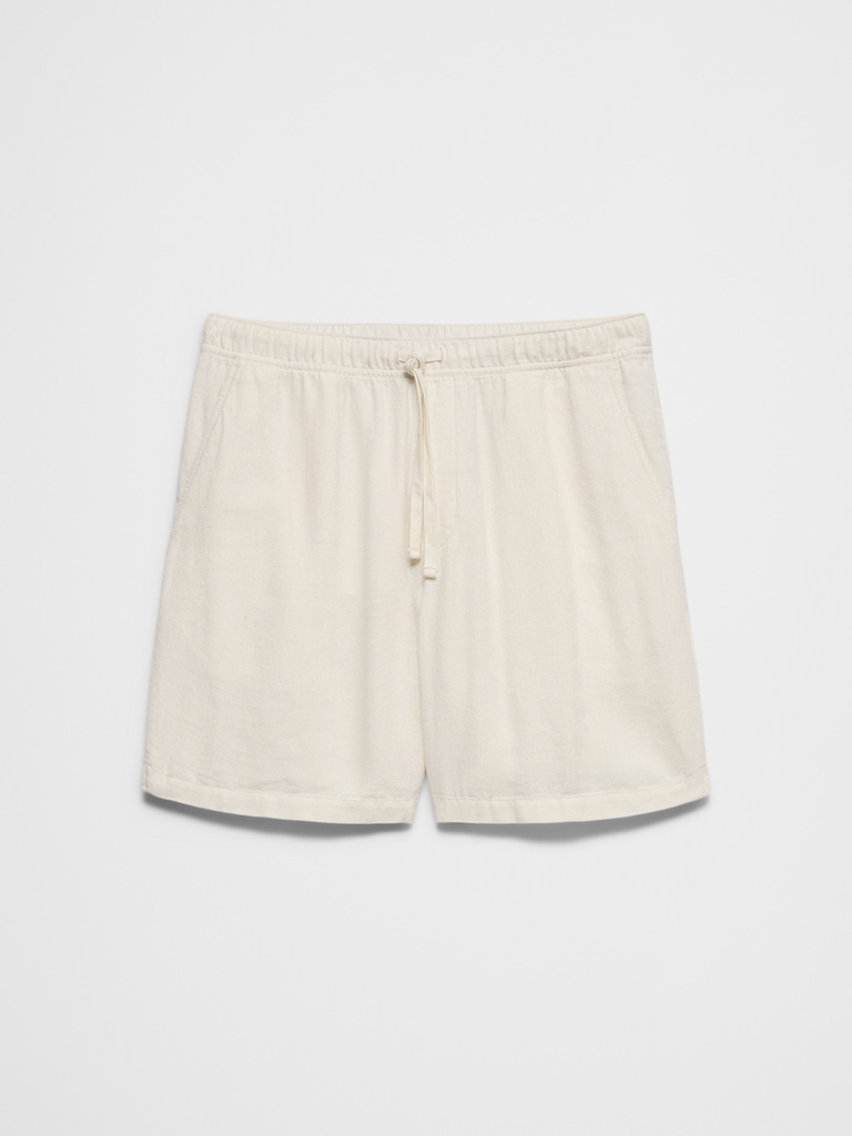 Standard-Fit 7" Linen-Blend Deck Short