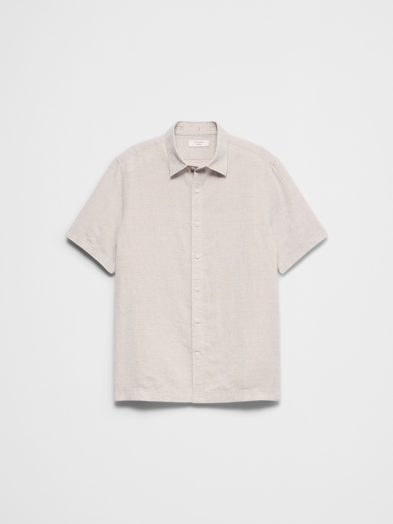 Standard-Fit Linen-Blend Shirt