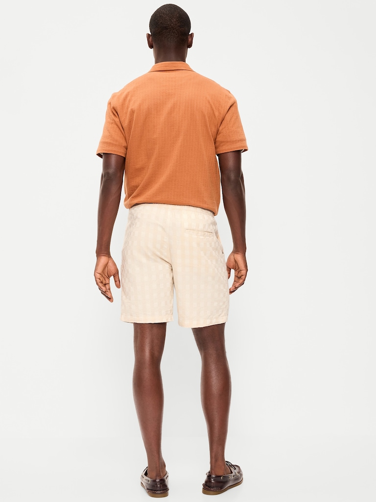 Textured-Knit Jogger Shorts -- 7-inch inseam