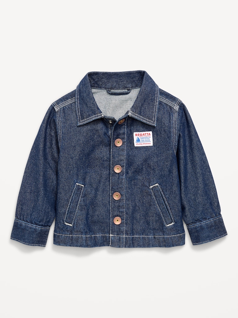 Loose Unisex Jean Barn Coat for Toddler