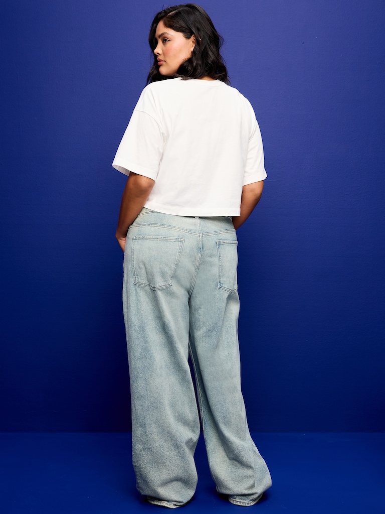 Low-Rise Slouchy Wide-Leg Jeans