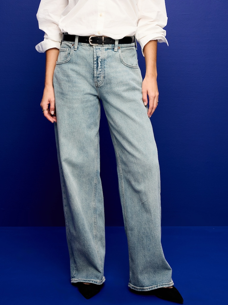 Low-Rise Slouchy Wide-Leg Jeans