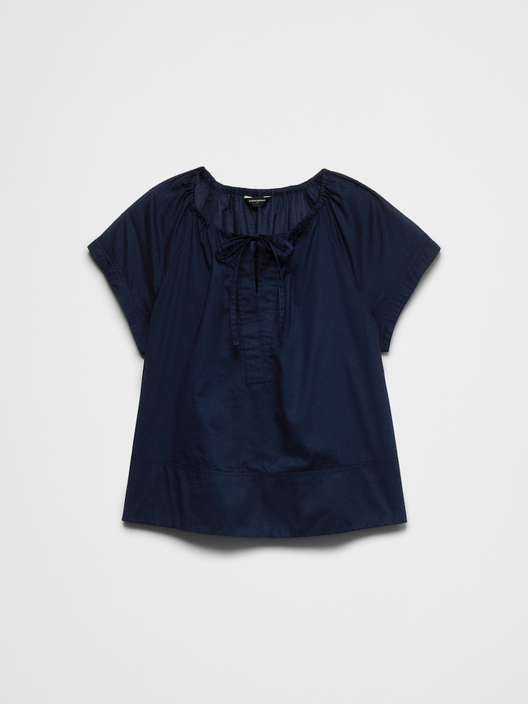 Shirred Popover Top