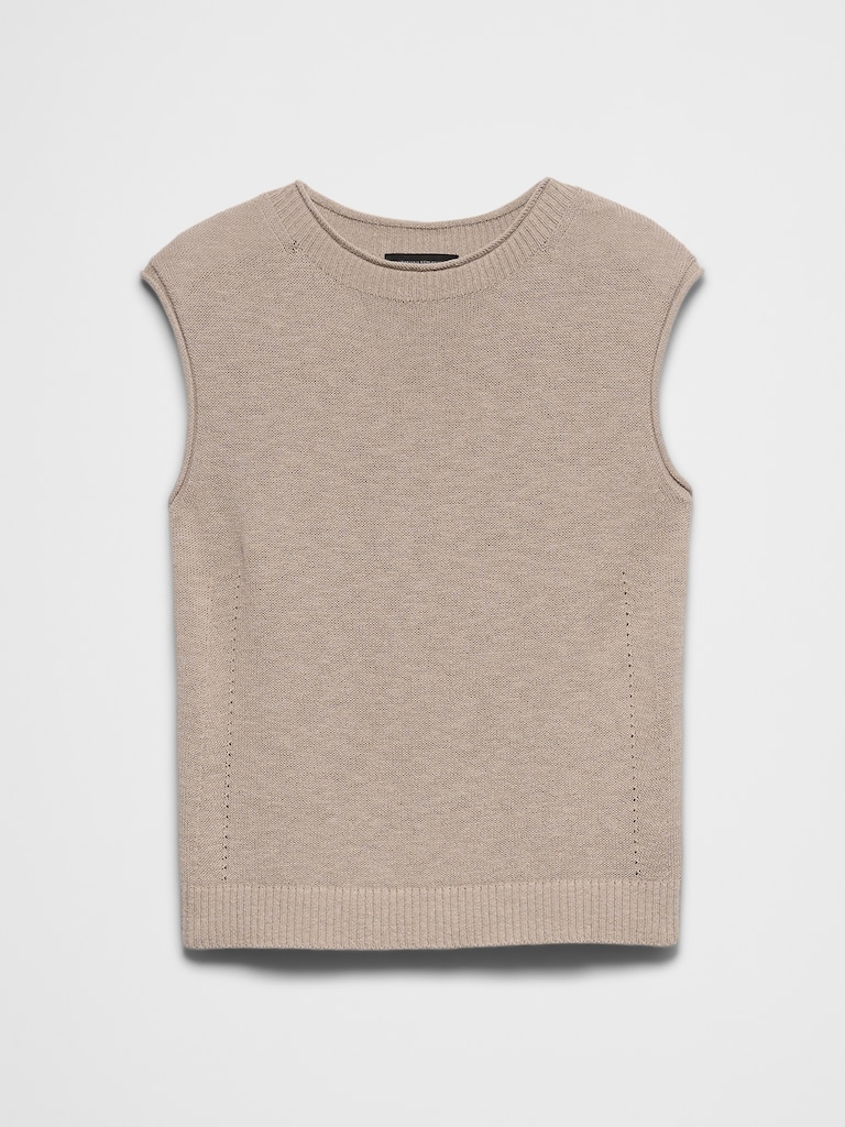 Ramie-Cotton Sweater Tank