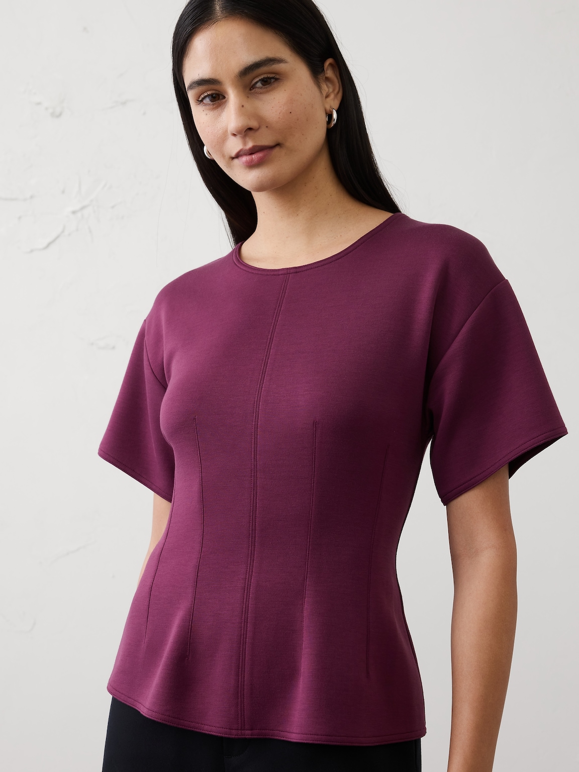 Soft Touch Seamed Top